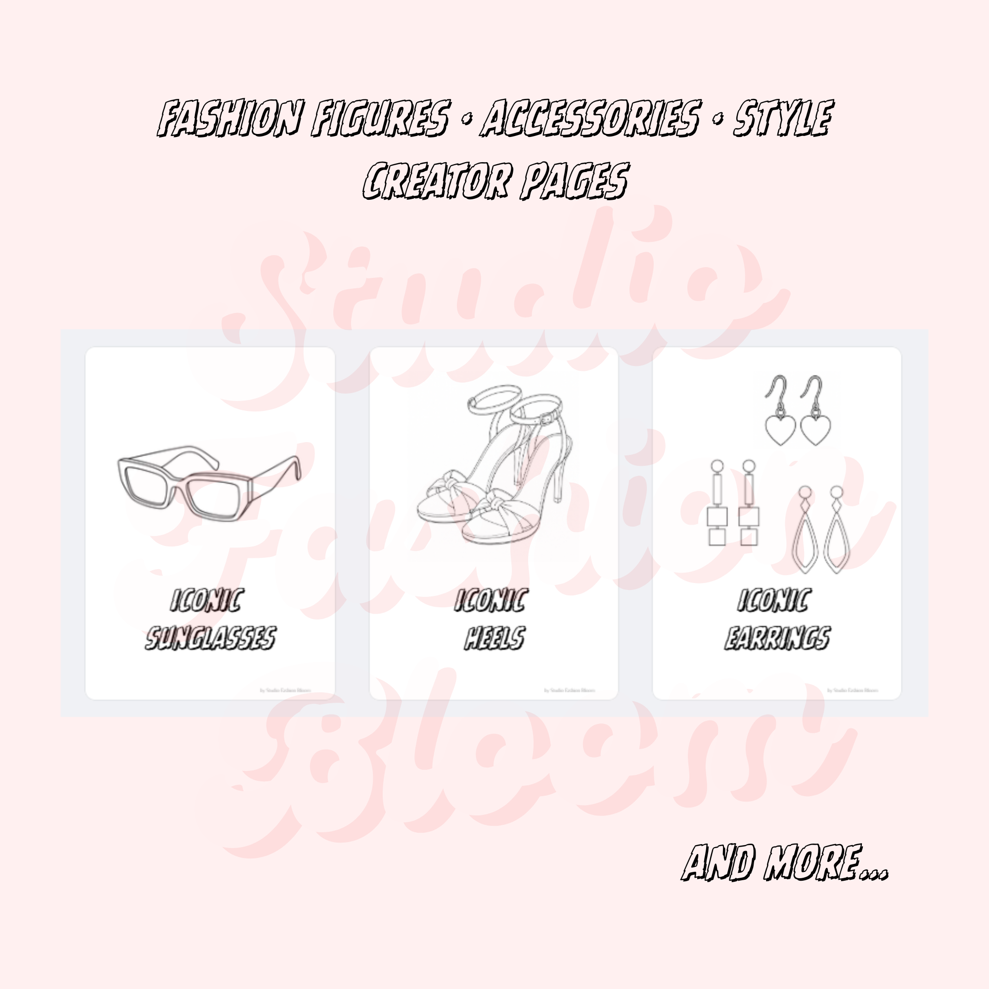 Be an Iconic Girl – Fashion Coloring Book | Printable Art Pages