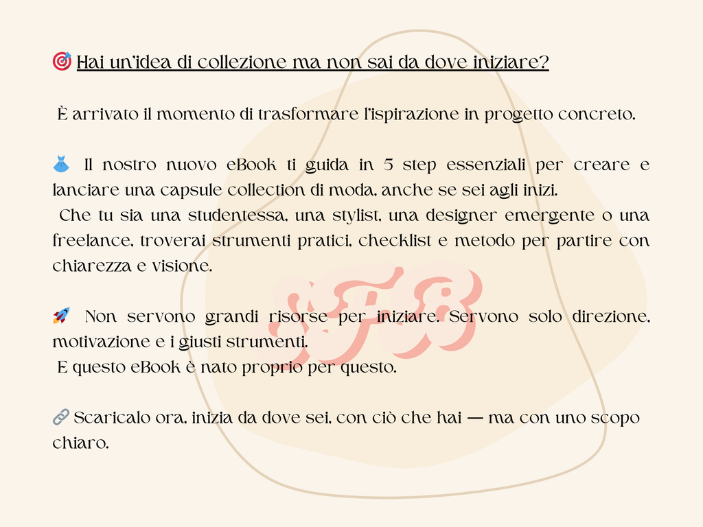 5 Step per lanciare la tua Capsule Moda | Guida PDF per Designer e Stilisti