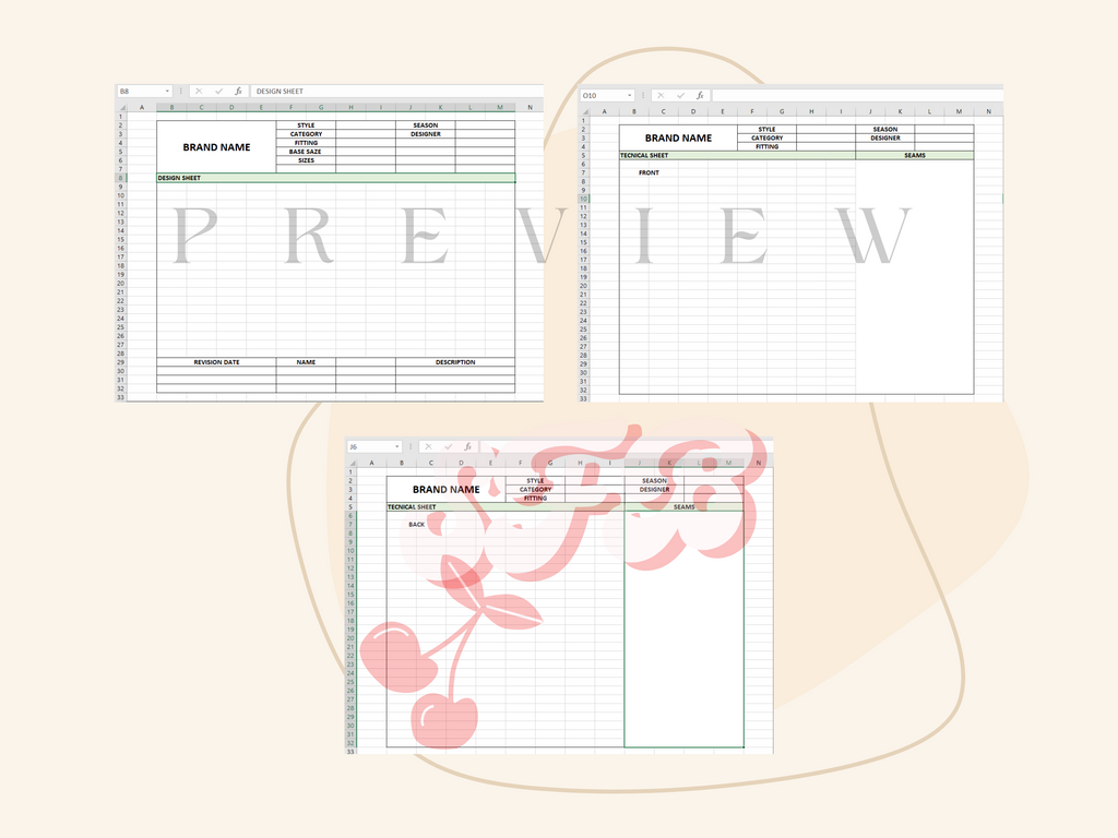 Modello Excel per scheda tecnica | Technical Sheet Template Excel