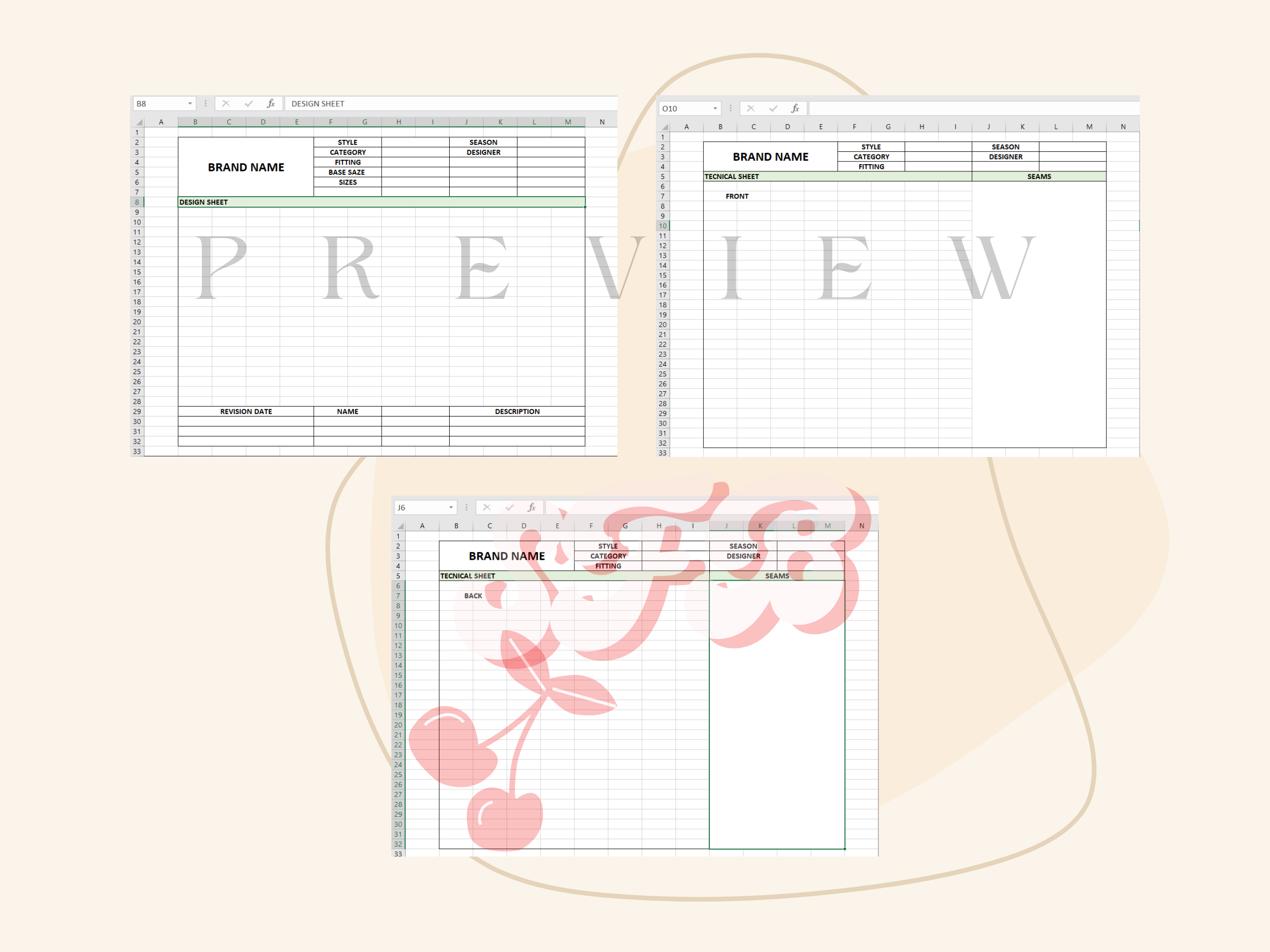 Modello Excel per scheda tecnica | Technical Sheet Template Excel