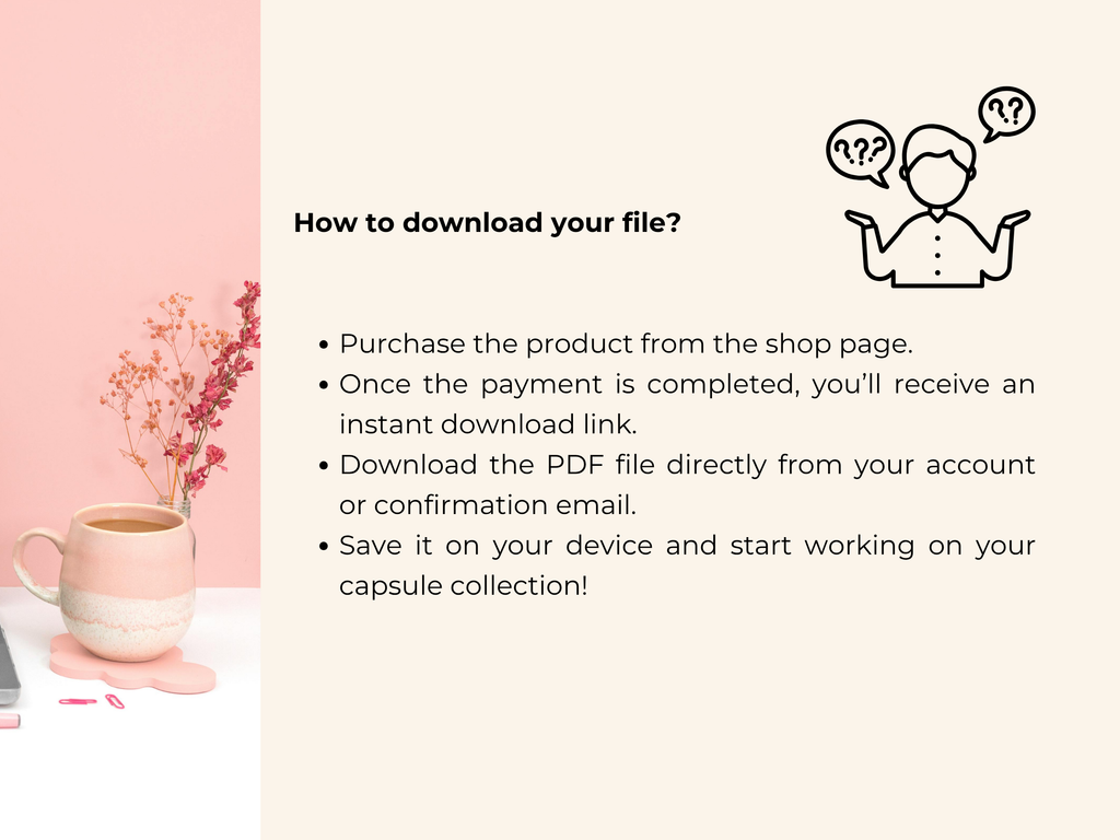 5 Step per lanciare la tua Capsule Moda | Guida PDF (File in Inglese)