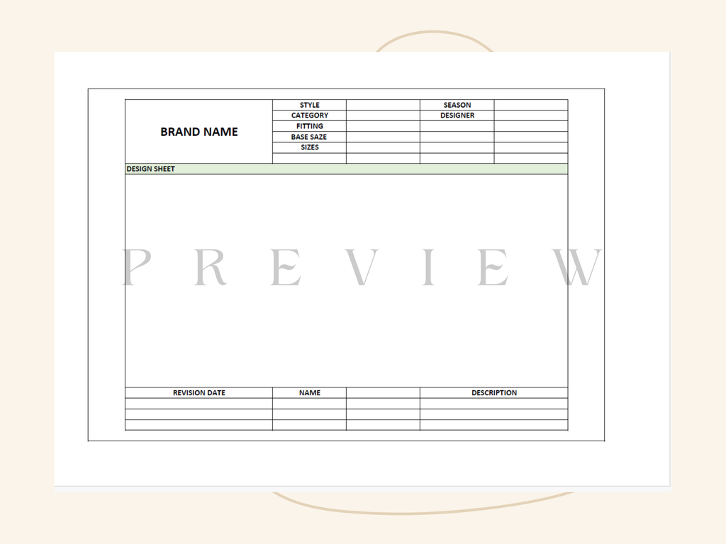 Modello Excel per scheda tecnica | Technical Sheet Template Excel