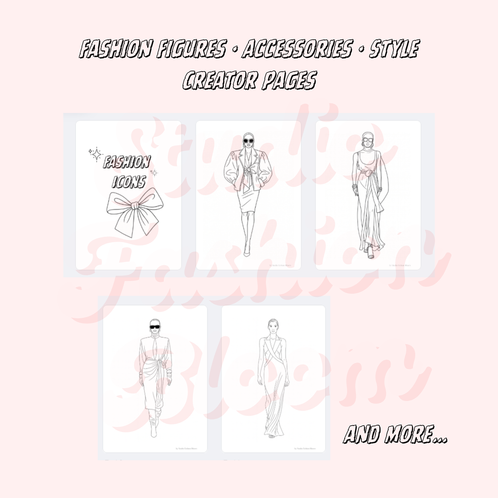 Be an Iconic Girl – Fashion Coloring Book | Printable Art Pages