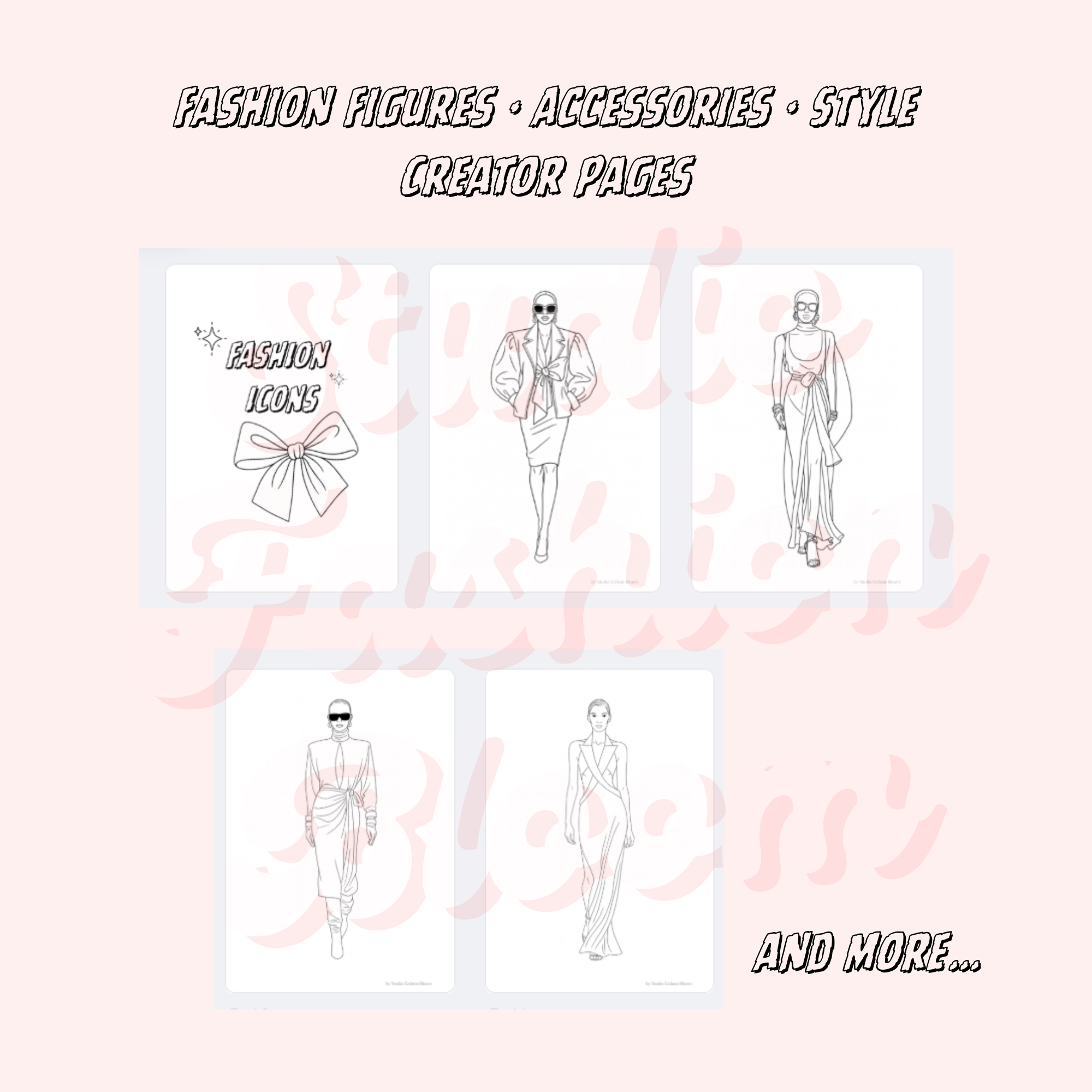 Be an Iconic Girl – Fashion Coloring Book | Printable Art Pages